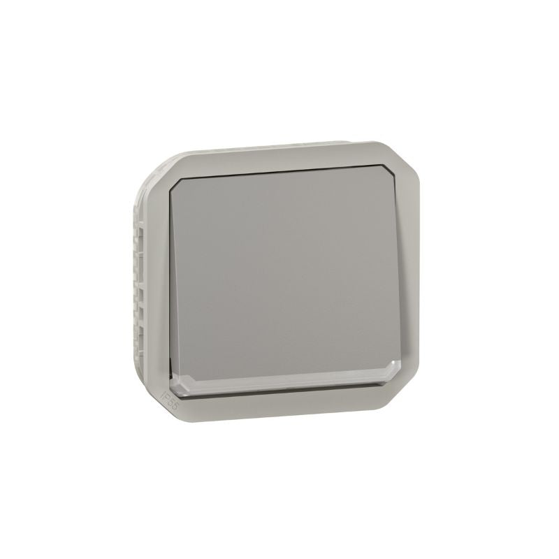 Legrand - Interrupteur ou va-et-vient lumineux avec voyant étanche Plexo 10AX 250V IP55 composable gris - Réf : 069513L