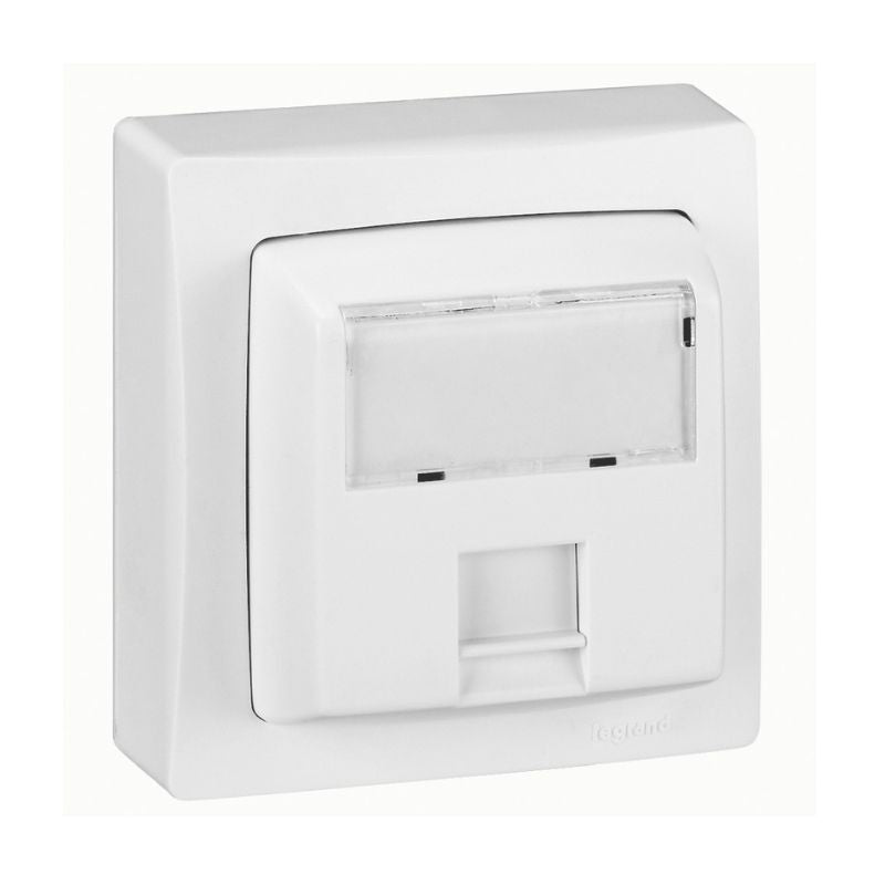 Prise RJ45 catégorie 6 FTP Appareillage saillie complet - blanc - 086047