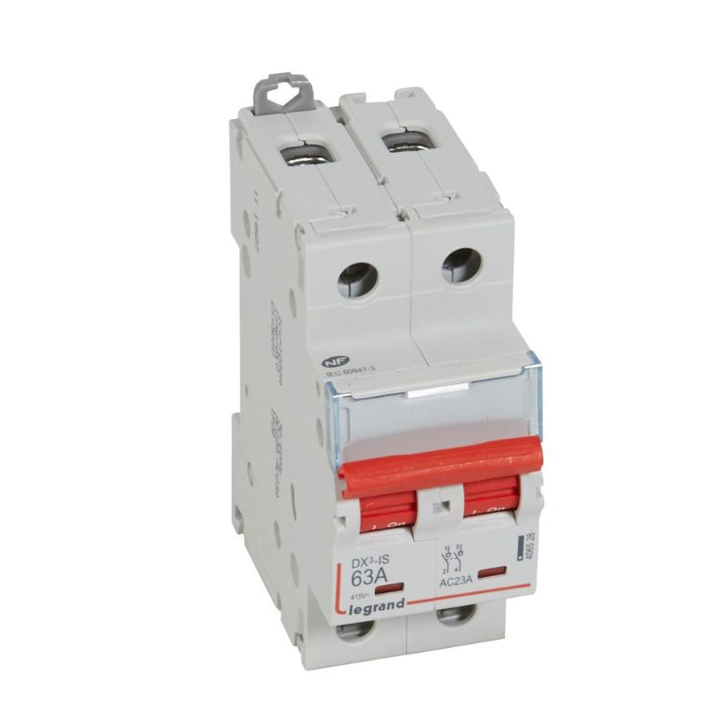 Legrand - Interrupteur-sectionneur DX³-IS à déclenchement - 2P 400 V~ - 63 A - 2 modules - Réf: 406528