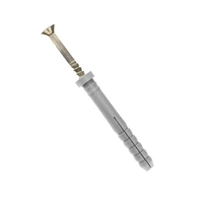 Cheville à frapper tête plate 6x40mm Ramspeed avec clou-vis TF pozidriv acier – Boîte de 100 – Réf. 76164