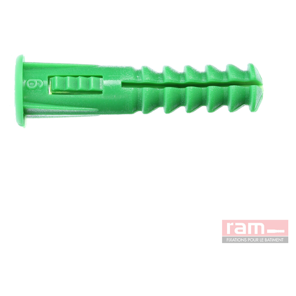 Boîte de 250 chevilles RC6 vertes avec collerette RAM – Réf. 9146