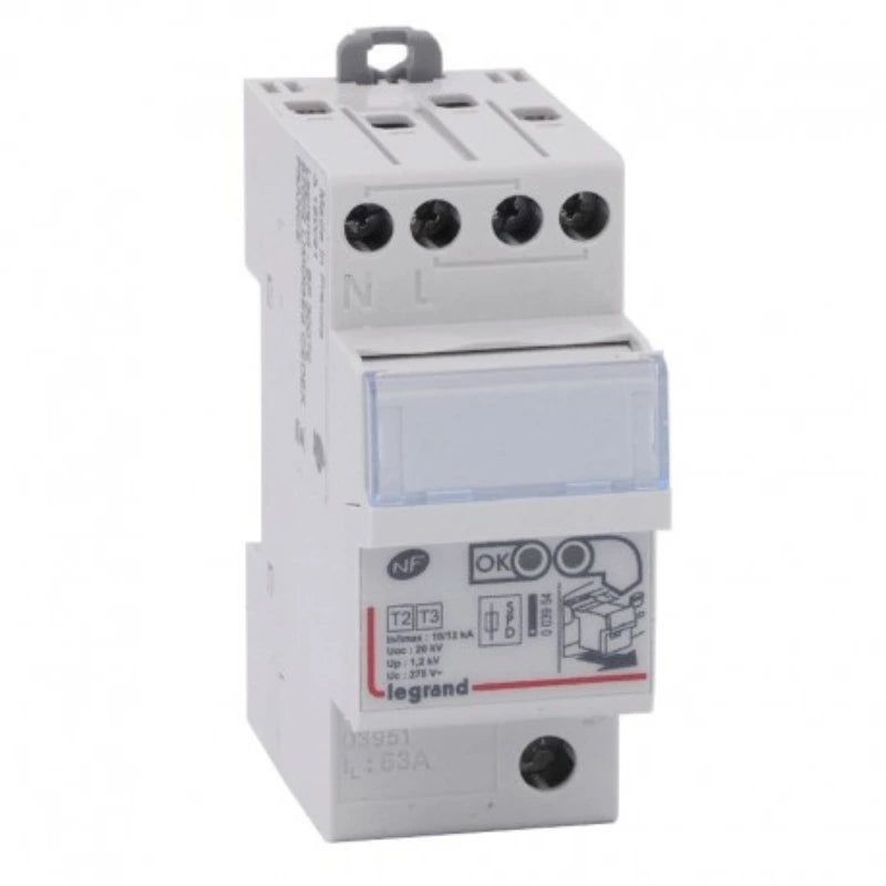 Legrand - Parafoudre - protection tableau d'abonné - protégé Type 2 - 2P - Réf : 003951