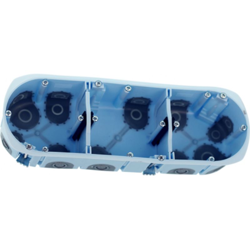Eur'Ohm - Boîte d'encastrement - XL AIR'métic - 3 postes - prof. 50 mm - Réf : 52067