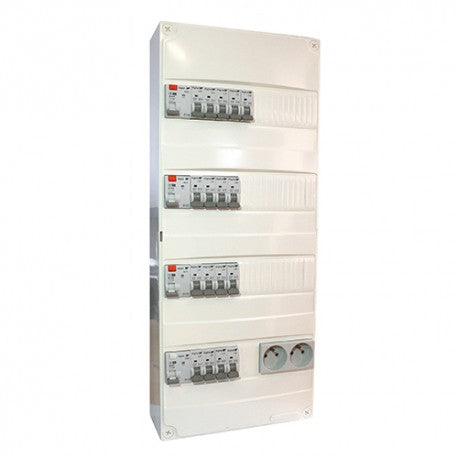 Digital Electric - Tableau Électrique Pré-câblé - 4 rangées 13 modules pour logement T5-T6 (sans chauffage) - Réf : 31642