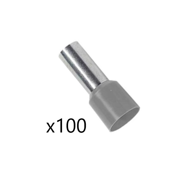 Embout de câblage Gris 2.5mm2 x100 - 41052