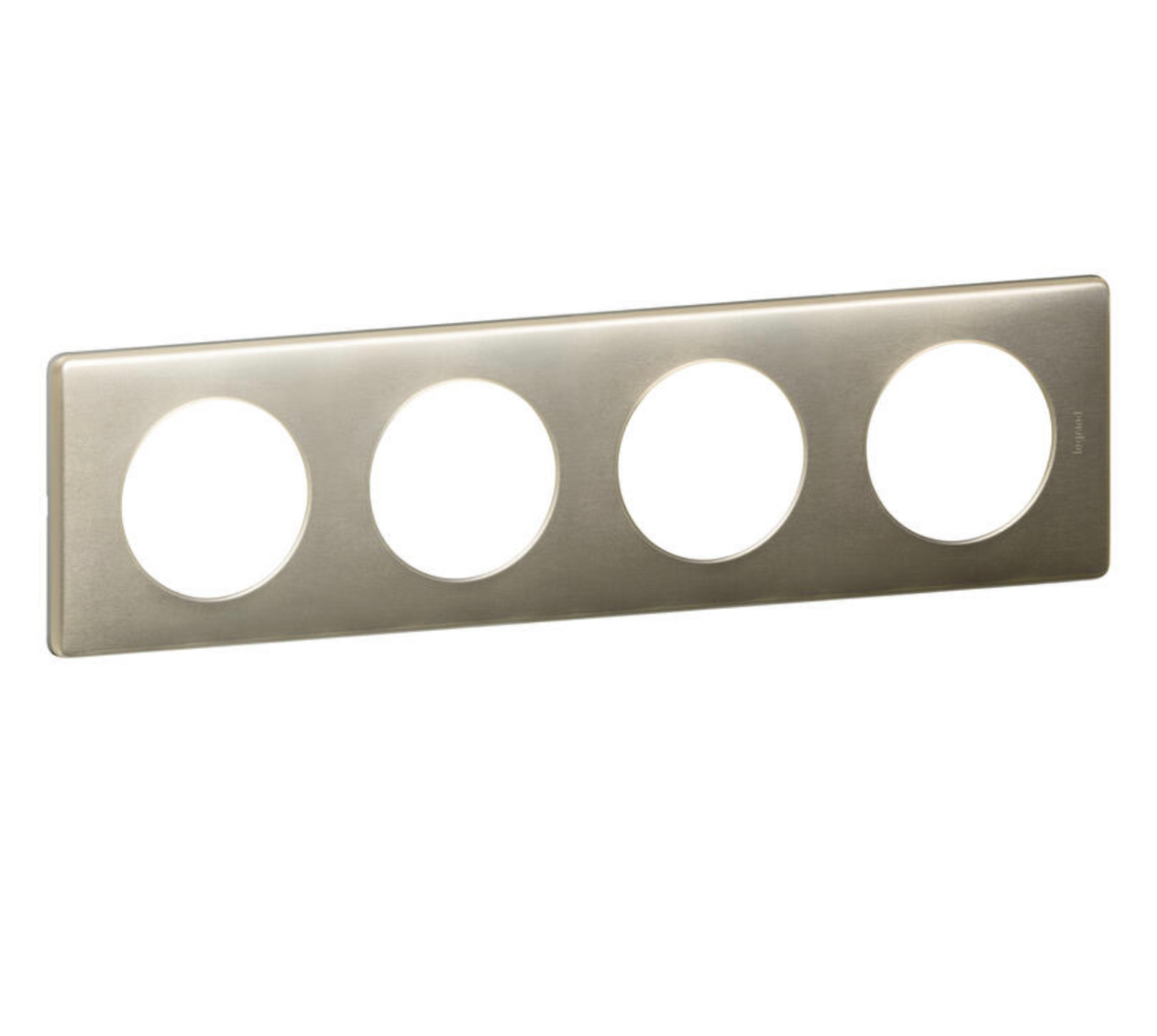 Plaque Métal LEGRAND Céliane anodisé quadruple Titane - 068904