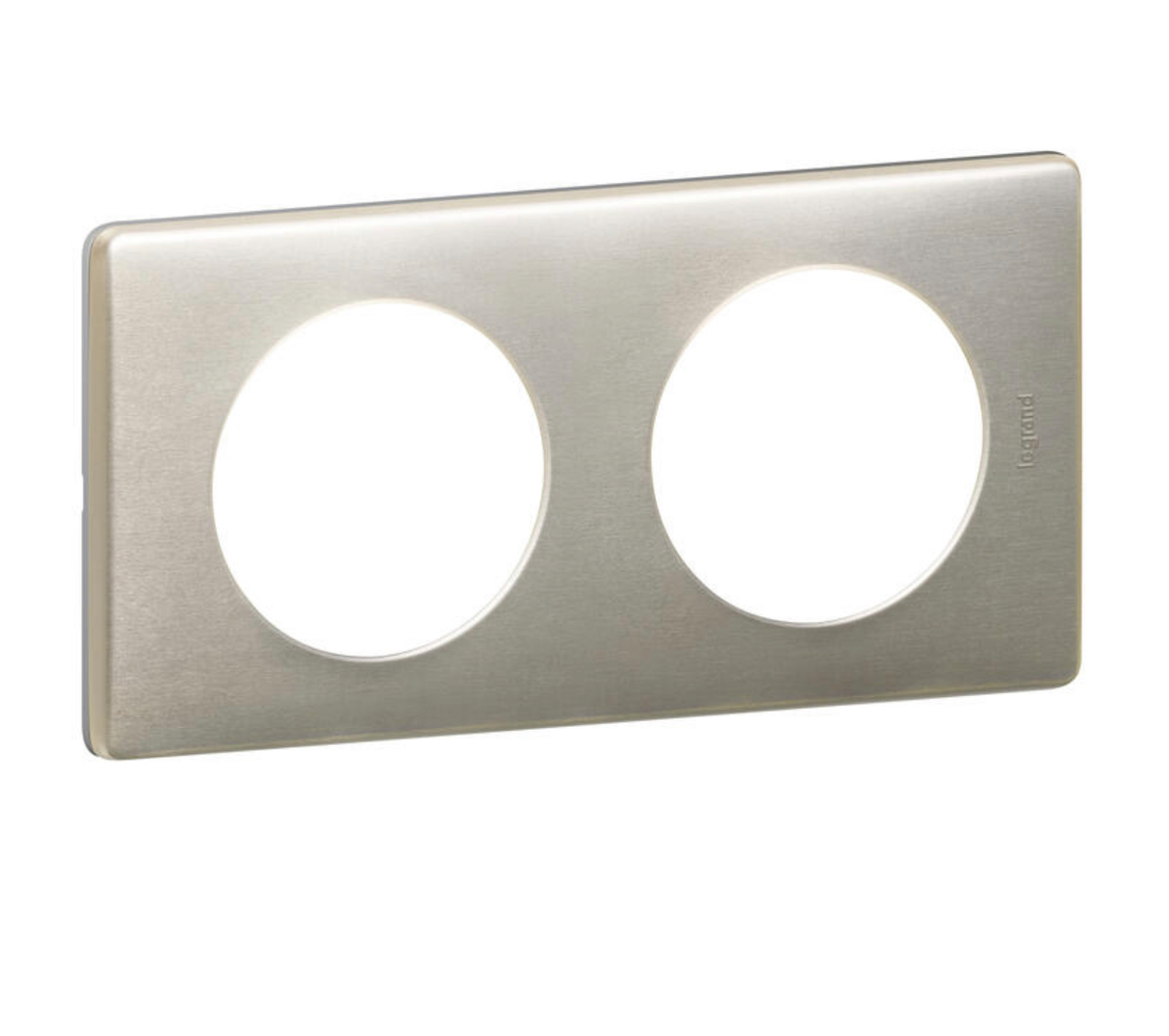 Plaque Métal LEGRAND Céliane anodisé double Titane - 068902