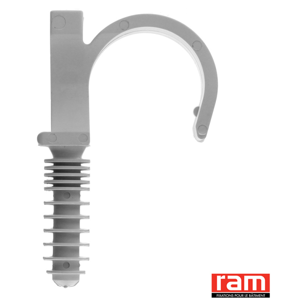 Seau de 100 RAMclip gris simple Ø20 mm – Réf. 55820