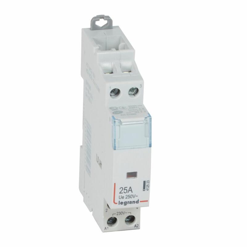 Contacteur de puissance CX³ bobine 230V~ sans commande manuelle - 2P 250V~ - 25A - contact 2F - 1 module- 412523