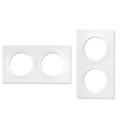 Plaque double blanc SCHNEIDER Odace Styl - S520704