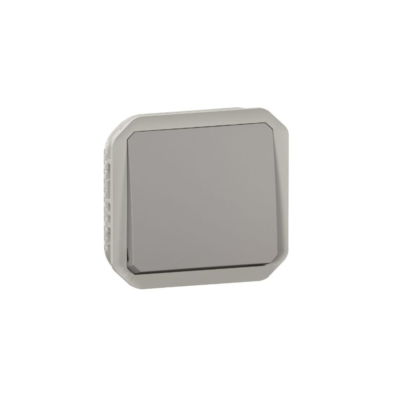 Legrand - Poussoir NO étanche Plexo 10A IP55 IK08 composable gris - Réf : 069540L