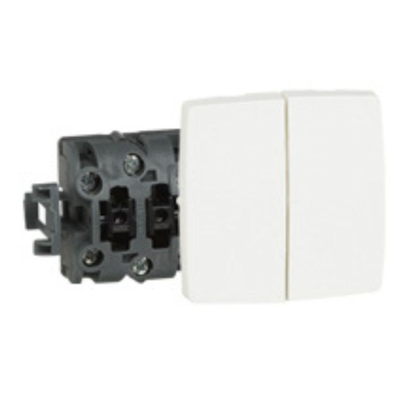 Legrand - Double va-et-vient appareillage saillie composable - blanc - Réf: 086120