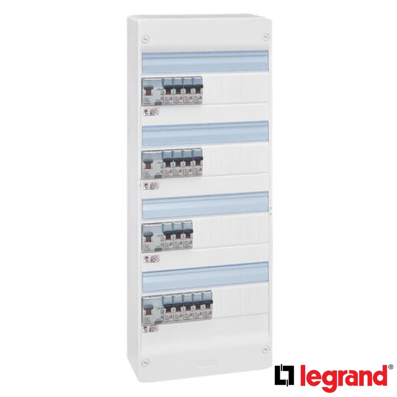 Tableau électrique Prééquipé 4 rangées Legrand - Logement T6 - 093059