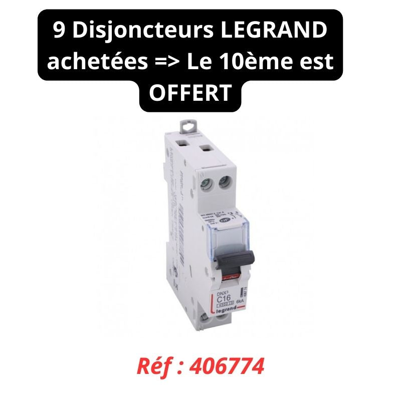 1 Boîte de 10 disjoncteurs Legrand 16 A 