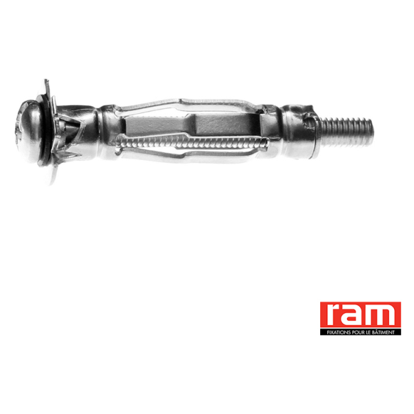 Boîte de 100 chevilles métalliques à expansion RAMFIX 6x36 mm avec vis – Réf. 95642