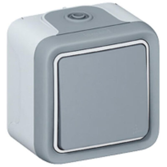 Bouton poussoir étanche complet LEGRAND Plexo gris IP55 - 069720