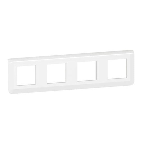 Plaque quadruple horizontale Blanc LEGRAND Mosaic - 078808L