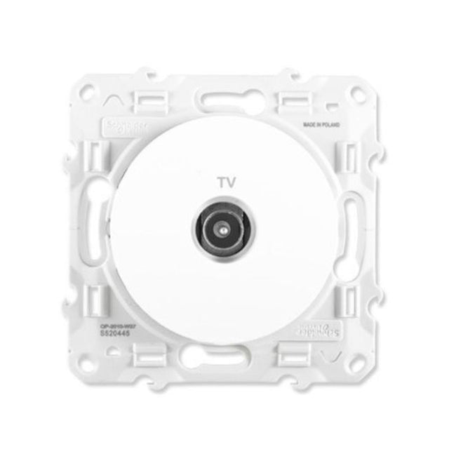 Prise TV blanc SCHNEIDER Odace - S520445