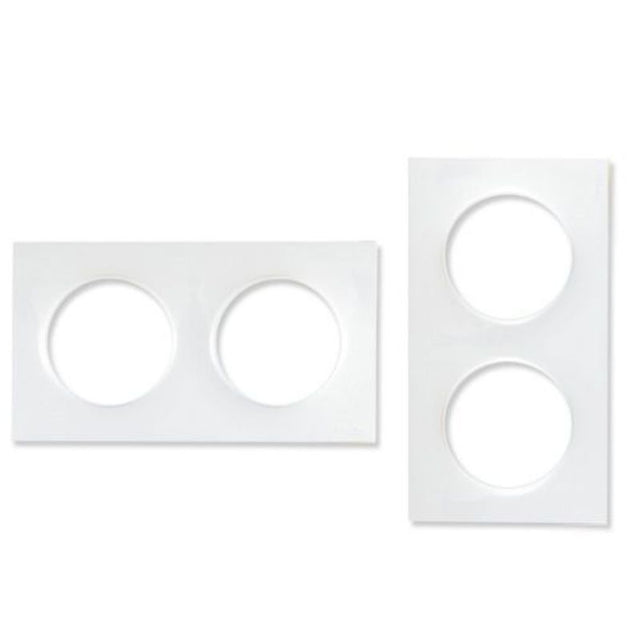 Plaque double blanc SCHNEIDER Odace Styl - S520704