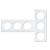 Plaque triple blanc SCHNEIDER Odace Styl  - S520706