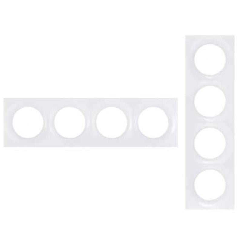 Plaque quadruple blanc SCHNEIDER Odace Styl - S520708
